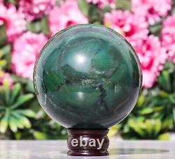 Green Vivianite Stone Sphere 135mm Serene Meditation Aid Chakra Healing