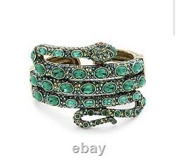 HEIDI DAUS Bracelet. Eternal Love Crystal Serpent Wrap Bracelet Green. New