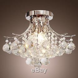 HOMCOM Modern K9 Crystal Ceiling Lighting Chandelier Light Lamp