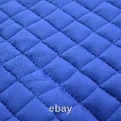 HOMESMART Blue Color Ultra Soft Crystal Velvet 3pcs Comforter Set-Queen
