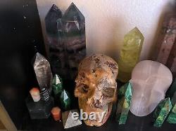 Handmade Crystal Skull And Various Gemstones