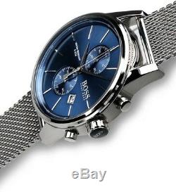 Hugo Boss HB1513441 Jet Blue Men's Watch Analogue Quartz Stainless Steel Silver