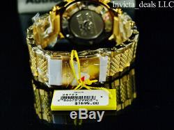 Invicta 50mm Subaqua Noma III Swiss ETA Chrono Black Dial 18K Gold Plated Watch