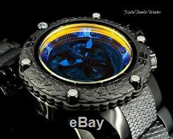 Invicta 50mm Subaqua Noma VI Black Quartz TINTED CRYSTAL BLACK Bracelet Watch