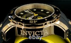 Invicta BATMAN PRO DIVER SCUBA Lt Ed 18Kt Gold Plated Black Dial Strap Men Watch