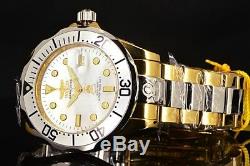 Invicta Grand Diver 300M Mother Of Pearl Dial GP Case Two Tone Bracelet Watch