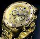 Invicta Men Pro Diver Scuba Chronograph Champagne Dial 18K Gold Reloj Watch
