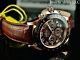 Invicta Men's 43mm SPEEDWAY Chronograph BROWN Dial Rose Tone 200m SS Watch-RARE