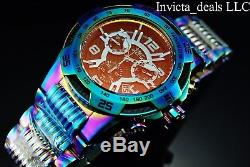 Invicta Men's 50mm Speedway Swiss Chronograph Iridescent Tinted Crystal SS Watch