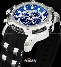 Invicta Men's 51mm BOLT Chronograph Blue Dial Silver Stainless Steel PU Watch