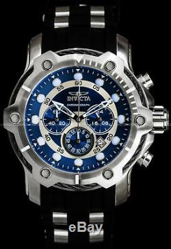 Invicta Men's 51mm BOLT Chronograph Blue Dial Silver Stainless Steel PU Watch