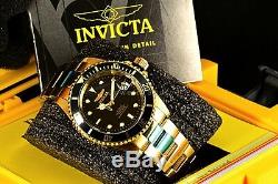Invicta Men's Pro Diver Coin Edge 18k Gold Tone Automatic NH35A Black Dial Watch