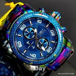 Invicta Pro Diver Scuba Carbon 1.0 48mm Chronograph Iridescent Blue Watch New