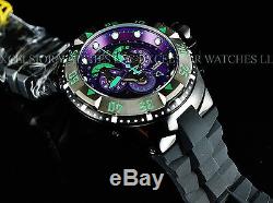 Invicta Reserve Indigo Purple Master Calendar 5040F Swiss Made Black Strap Watch