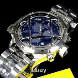 Invicta Russian Diver Nautilus Caged Swiss Mvt Steel Blue 52mm Chrono Watch New