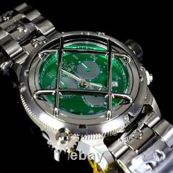 Invicta Russian Diver Nautilus Caged Swiss Mvt Steel Green 52mm Chrono Watch New