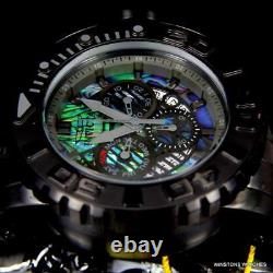 Invicta Sea Hunter Gen II 70mm Abalone Swiss Mvt Black Steel Watch Chrono New