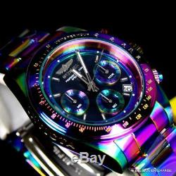 Invicta Speedway Iridescent Chronograph Black Mother of Pearl 40mm Watch New