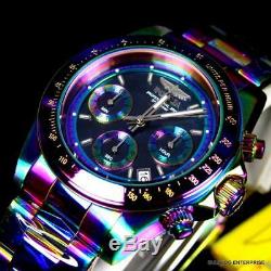 Invicta Speedway Iridescent Chronograph Black Mother of Pearl 40mm Watch New