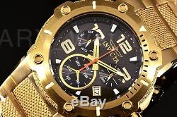 Invicta Speedway Viper 52MM Swiss Parts Gold Tone Chronograph Black Dial Watch