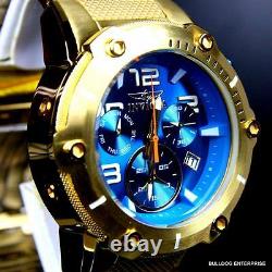 Invicta Speedway XL Teal Blue Gold Plated Chronograph Swiss Parts Watch New