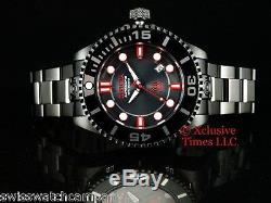 Invicta Stealth Grand Diver 2 Gen 2 Auto 3D Case Red Black Deep Dial SS Watch