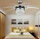 Invisible Crystal Ceiling Fan Light Lamp Chandelier Remote Control Home Fixture