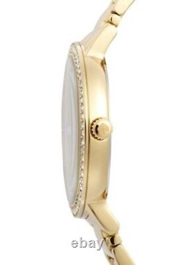 KATE SPADE Womens 1YRU0358 Gramercy Grand Pave Bezel Gold 38mm Watch 130855