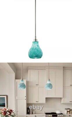Kichler Crystal Ball 12.75 inch 1 Light Mini Pendant with Blue Mosaic Glass Open