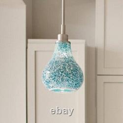 Kichler Crystal Ball 12.75 inch 1 Light Mini Pendant with Blue Mosaic Glass Open