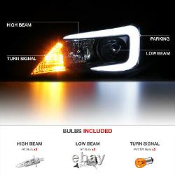 LATEST DESIGN OLED Tube Black Headlights Lamps For 08-14 Subaru Impreza WRX