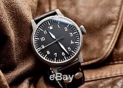 Laco Munster 42mm Type A Flieger Automatic Watch Sapphire Crystal Brand New
