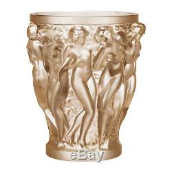 Lalique Bacchantes Small Vase Gold Luster Crystal Brand Nib #10547600 Save$ F/sh