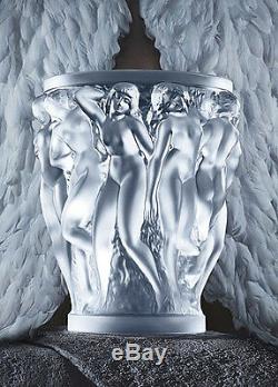 Lalique Crystal Bacchantes Vase #1220000 Brand Nib Frosted Women Save$$ F/sh