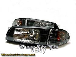 Libero Wagon 1992-2000 Crystal Glass Headlight Black Mitsubishi