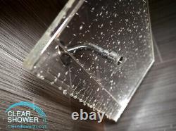 Large Crystal Clear Shower Head Luxury Firm Pressure Rainfall Showerhead NEW