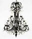 Large Foyer/Entryway Wrought Iron Chandelier 50 Inches With Crystal Lighting