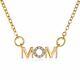 Letter Heart Zircon Silver Pendant Necklace Choker Women Charm Mother's Day Gift