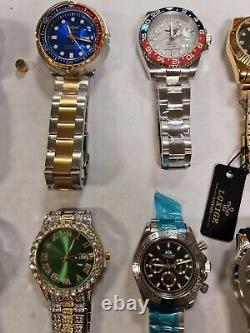 Lot of Mixed New Watches need repairs 10 Pieces 1 Automatic 9 quartz