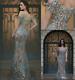 Luxurious Crystal Formal Evening Dress Mermaid Beading Celebrity Party Prom Gown