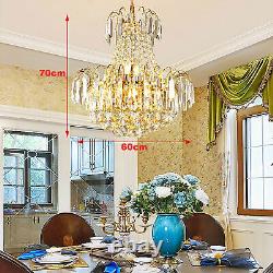 Luxury Crystal Pendant Lamp LED Chandelier Modern Ceiling Light Living Room NEW