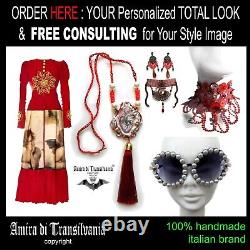 Luxury jewelry original handmade necklace woman beads crystals gift idea