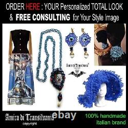 Luxury jewelry original handmade necklace woman beads crystals gift idea