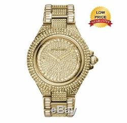 MICHAEL KORS Ladies MK5720 Camille Crystal Gold Pave Dial St Steel Watch