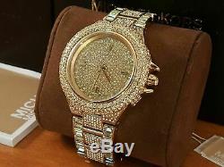 MICHAEL KORS Ladies MK5720 Camille Crystal Gold Pave Dial St Steel Watch