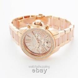 MICHAEL KORS MK6096 Crystal Pave Dial Lady's Watch Genuine FreeS&H