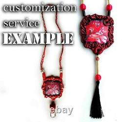 Magic talisman amulet pendant charm necklace italian design sign pisces red fish