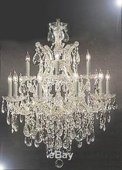 Maria Theresa Swarovski Crystal Trimmed Chandelier Lighting H30xW28