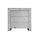 Mariah Crushed Diamond Mirror Chest of Drawers in Silver