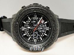 Mens Brand New 52Mm Bezel G-Master/Joe Rodeo Black Simulated Diamond Watch 15 Ct